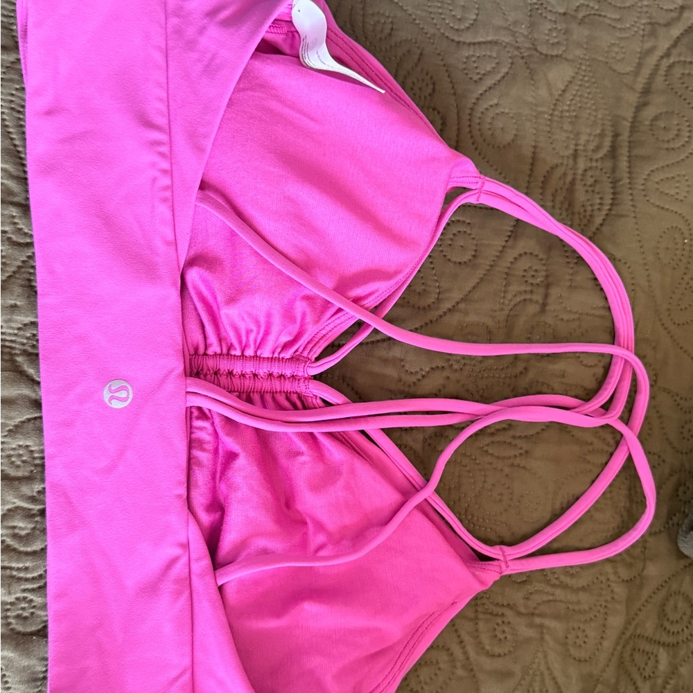 lululemon athletica Hot Pink Strappy Sports Bra